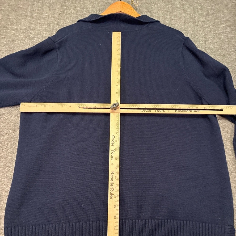 LAUREN Green Label Sweater Ralph Lauren Women 3XL Navy Blue‎ Collared Tunic - Picture 4 of 6